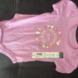 Pink Baby Onesie with Floral Design